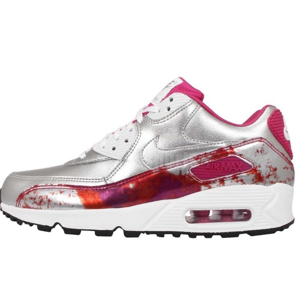 NIB Nike Air Max 90 PRM QS silver/pink size 7.5